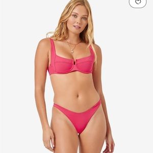 L SPACE Pink “Camella Top” SZ D NWT Swim Top